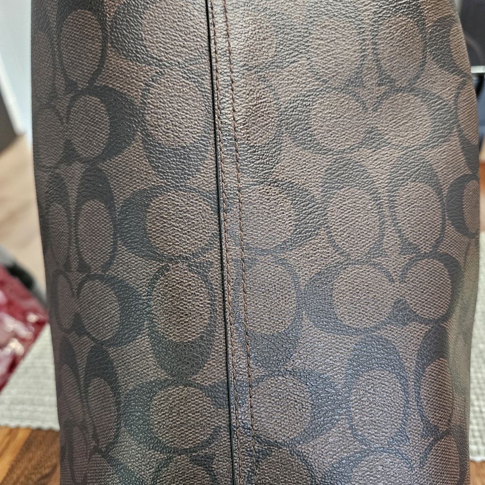 Coach Signature Canvas Tote Bag in Brown - Picture 7 of 16